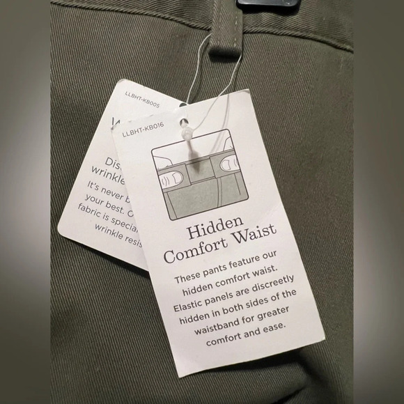NWT LL Bean Men's Wrinkle-Free Chinos Hidden Comfort - Picture 4 of 8